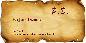 Pajer Damos névjegykártya